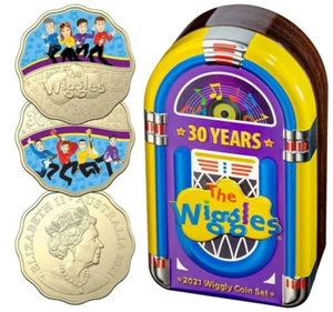 Australia 2021 30 Year of the Wiggles 30c Coloured Uncirculated Two Coin Set - Picture 1 of 3
