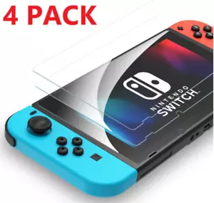 4x For Nintendo Switch Screen Anti-Scratch HD Protector Tempered Glass HD Clear - Picture 1 of 4
