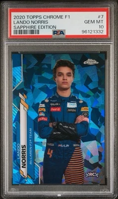 Topps Chrome Sapphire Edition Formula 1 F1 2020 Lando Norris #7 PSA 10 Foto 1 de 3