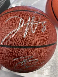 NBA Spalding Basketball Autographed Deron Williams & Carlos Boozer Auto NO COA - Picture 1 of 4