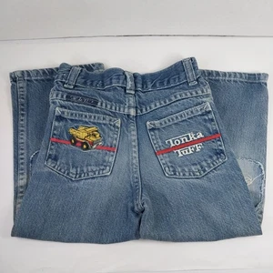 Vintage Tonka Tuff Elkay Jungen Gr. 4T Retro 70er Tonka Truck blau Jeans Hose - Bild 1 von 22