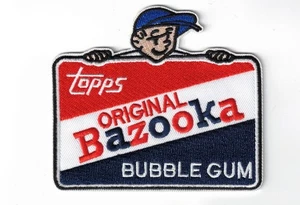 Topps Original Bazooka Bubble Gum Premium 3x3.5in Embroidered Iron-on Patch - Picture 1 of 2