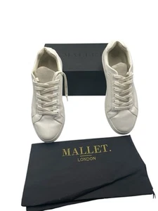 MALLET LONDON Rhoda White mens SIZED Trainers UK 10 With Dust Bag And Box - Picture 1 of 18