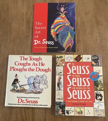 Lot of 3 Dr. Seuss Books: The Tough Coughs as He Ploughs the Dough & 2 More! - Image 1 of 4