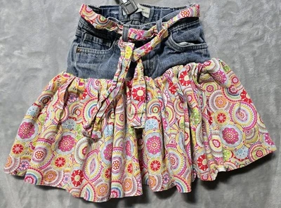 Falda Levi's Denim Niñas Jóvenes 7X Denim Reg Paisley Volantes Con Bolsillos para Cinturón Foto 1 de 4