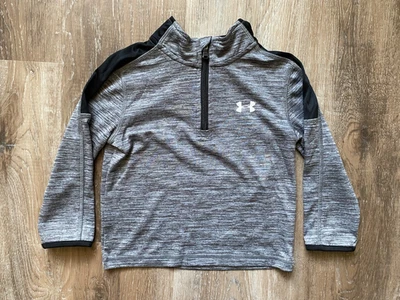 UNDER ARMOUR heather gray & black 1/4 zip shirt~jacket~kid's size 2T~l/s~ - Image 1 of 4