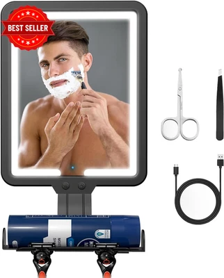 Lighted Shower Mirror Fogless for Shaving, Heated Fog Free Large 23.5 * 17.5CM 3 - image 1 of 4
