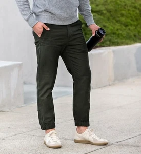 NWT Men's O.N.S. Canvas Jogger Pant Size 30 Rosin Green Cotton Huckberry - Picture 1 of 17