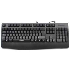 Wired USB Keyboard With Wrist Rest Office Economical - Picture 1 of 5