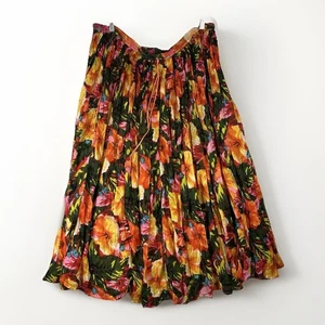 Vintage Short Circuit Crinkle Skirt One Size S-L Drawstring Boho Sheer Festival - Picture 1 of 4