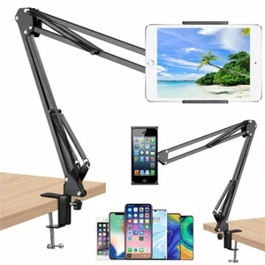 Long Arm Tablet Stand Phone Holder Lazy Bed Desk Mount For iPhone iPad Samsung - Picture 1 of 12