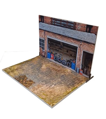 Diorama model Miniature Model car display Background 1:24 scale Auto garage 1/24 - Image 1 of 4