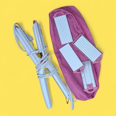 Набор обжимок и выпрямителей для волос Elite — сменные пластины с чехлом — розовые  - Изображение 1 из 2