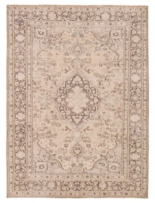 Alfombra oriental tradicional vintage anudada a mano de lana de 6'10" x 9'3" Foto 1 de 4