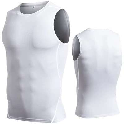 Sports Vest Men's Tight Fitting Fitness Training Running Speed Drying Basketball - Image 1 of 4