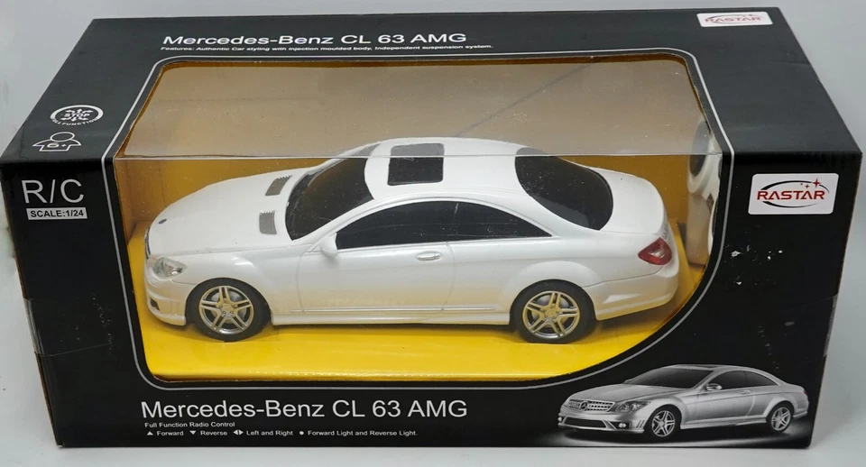 RASTAR Mercedez-Benz CL 63 AMG R/C 1:24 Daimler Licensed White Car Model. NEW. - Image 1 of 2