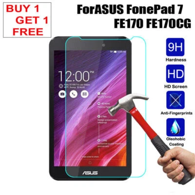 2Pcs For ASUS Fonepad Zenpad Tablet Clear Tempered Glass Screen Protector Cover - Image 1 of 4