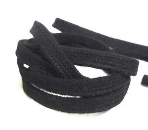 1/4" / 7mm wide 5-100 yds Black Cotton Flat Tape w/o center string CC13 - Picture 1 of 13