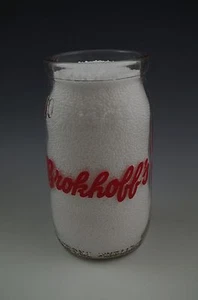 BROKHOBB'S FARMS DAIRY MILK BOTTLE.1 PINT RARE - Picture 1 of 3