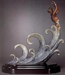 Erte Sculpture "The Wave" #5004ESC44X00DIVA - Picture 1 of 7