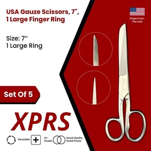 5er Set USA Mullscheren, 7", 1 großer Fingerring - Bild 1 von 8