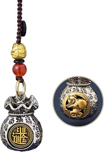Daily Prosperity and Fortune, Filled Money Bag Pendant - Picture 1 of 5
