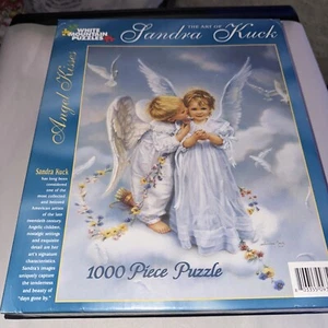 Vintage Sandra Kuck ANGEL KISSES Puzzle 1000 Pieces White Mountain New Sealed! - Picture 1 of 2