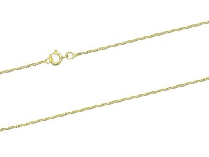 Fine chaîne en or 9 carats 375/1000 maille gourmette diamantée