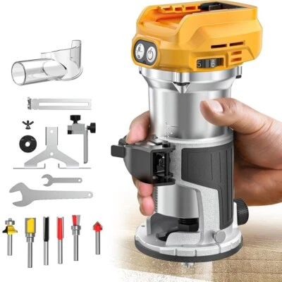 30000 RPM For DeWalt XR DCB 18/20V Battery Brushless Wood Trimmer Compact Router - Image 1 of 4