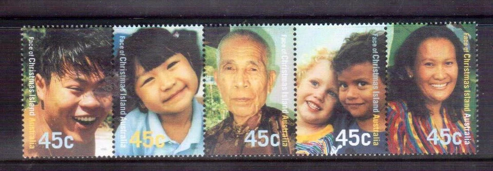CHRISTMAS ISLAND 2000 faces strip MUH - Image 1 of 1