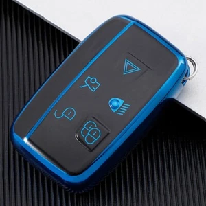 Custodia Cover Chiave per Land Rover Range Rover Sport Evoque Defender Discovery t45blu - Foto 1 di 8