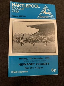 1973 Hartlepool United V Newport County Programme - Picture 1 of 3