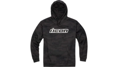 NUEVA SUDADERA CON CAPUCHA ICON 3050-5582 Classicon - negra camuflada - mediana - MOTOCICLETA Foto 1 de 3