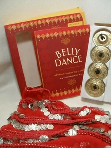 Kit Completo de Entrenamiento de Danza del Vientre Libro DVD Audio CD Platillos para Dedos Bufanda de Cadera Nuevo - Imagen 1 de 12