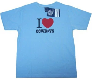 Dallas Cowboys Women's Size Medium I Love Cowboys Shirt - Light Blue - Picture 1 of 2