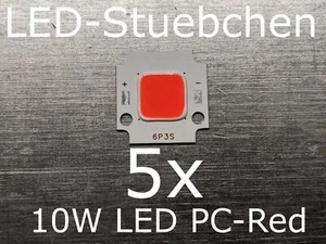 5 x 10 W DEL DEL haute puissance rouge - Photo 1/1