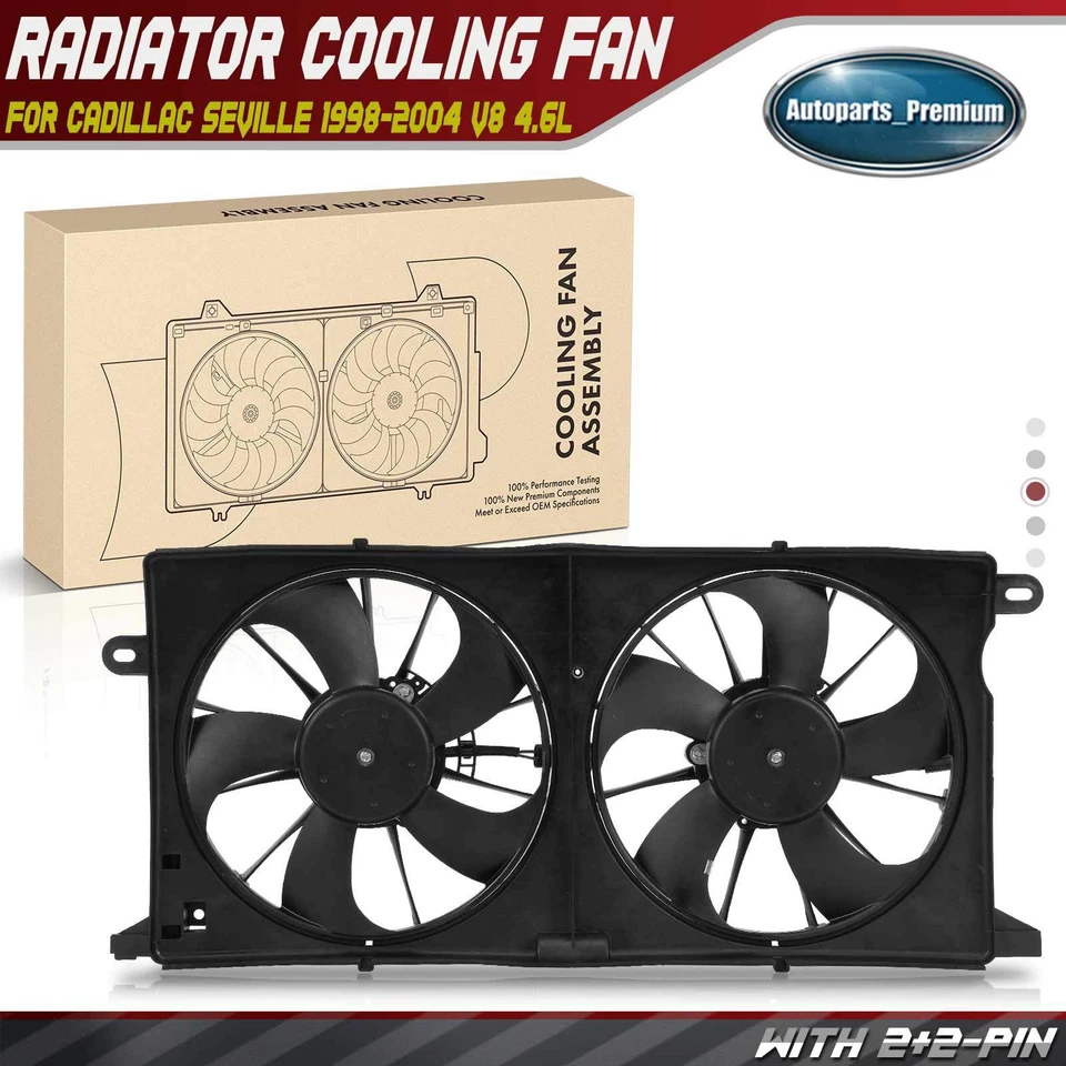 Conjunto de ventilador de refrigeración del radiador con cubierta para Cadillac Seville 1998-2004 V8 4,6 L Foto 1 de 4