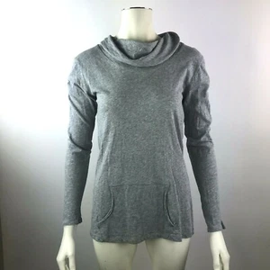 LUCY Activewear Gray Cowl Neck Pullover Hoodie Pocket Lightweight Top Shirt Sz S - Imagen 1 de 9