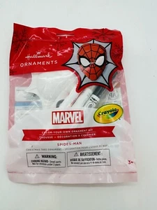 New Hallmark Ornament 2022 Color Your Own Kit Spiderman Crayola Activity - Picture 1 of 2