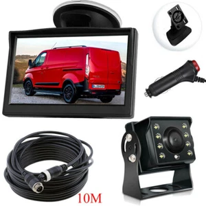 4Pin 5" Rear View Monitor IR Backup Reverse Camera Kit 12V-24V Truck Caravan RVs - Picture 1 of 24