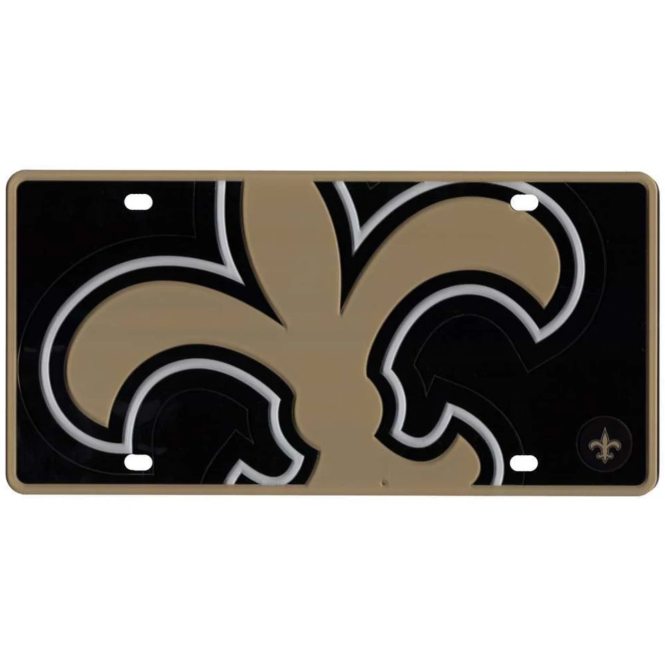 Matrícula mega incrustada a todo color de los New Orleans Saints Foto 1 de 1
