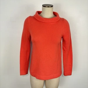 Boden Womens SZ 6 100% Cashmere Coral Cowl Turtleneck Sweater Pullover - Picture 1 of 7