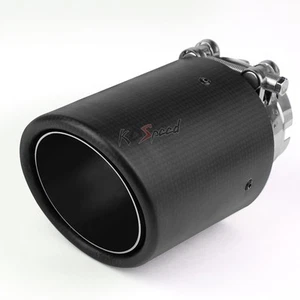 Universal Stainless Muffler Exhaust Tip Fiberglass Cover 2.5" Inlet/3.5" Outlet - Picture 1 of 6
