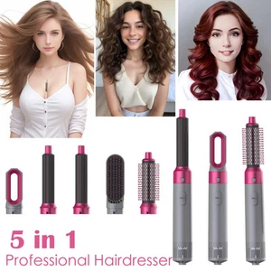 Hot Air Styler Comb 5 in 1 Hair Dryer Automatic Hair Curler - Picture 1 of 22
