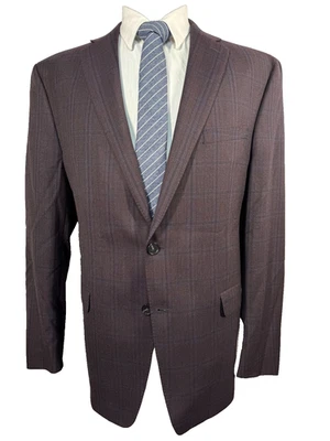 CALVIN KLEIN мужской коричневый Overcheck SPORTSIC FIT шерсти Sport пальто Blazer куртка 46R - Изображение 1 из 4