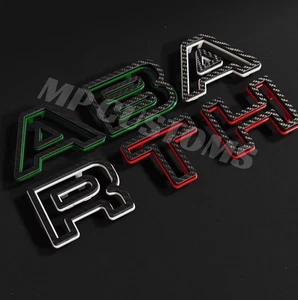 Parrilla delantera Abarth 595 letras serie 4 2016-24 viaje y clip de fibra de carbono - Imagen 1 de 2