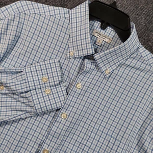 Peter Millar Hemd Herren Large blau kariert Sommer Komfort Stretch Button Down - Bild 1 von 11