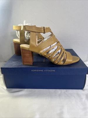 Zapatos de tacón alto Adrienne Vittadini Pense amarillo sol con tiras para mujer talla 9 M Foto 1 de 4