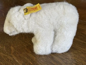Vintage  Steiff  Starly Small Plush Polar Bear 7" long - Picture 1 of 5