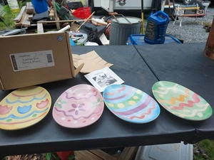 Juego de 4 platos de postre Longaberger vintage de huevos de Pascua retirados - Imagen 1 de 7